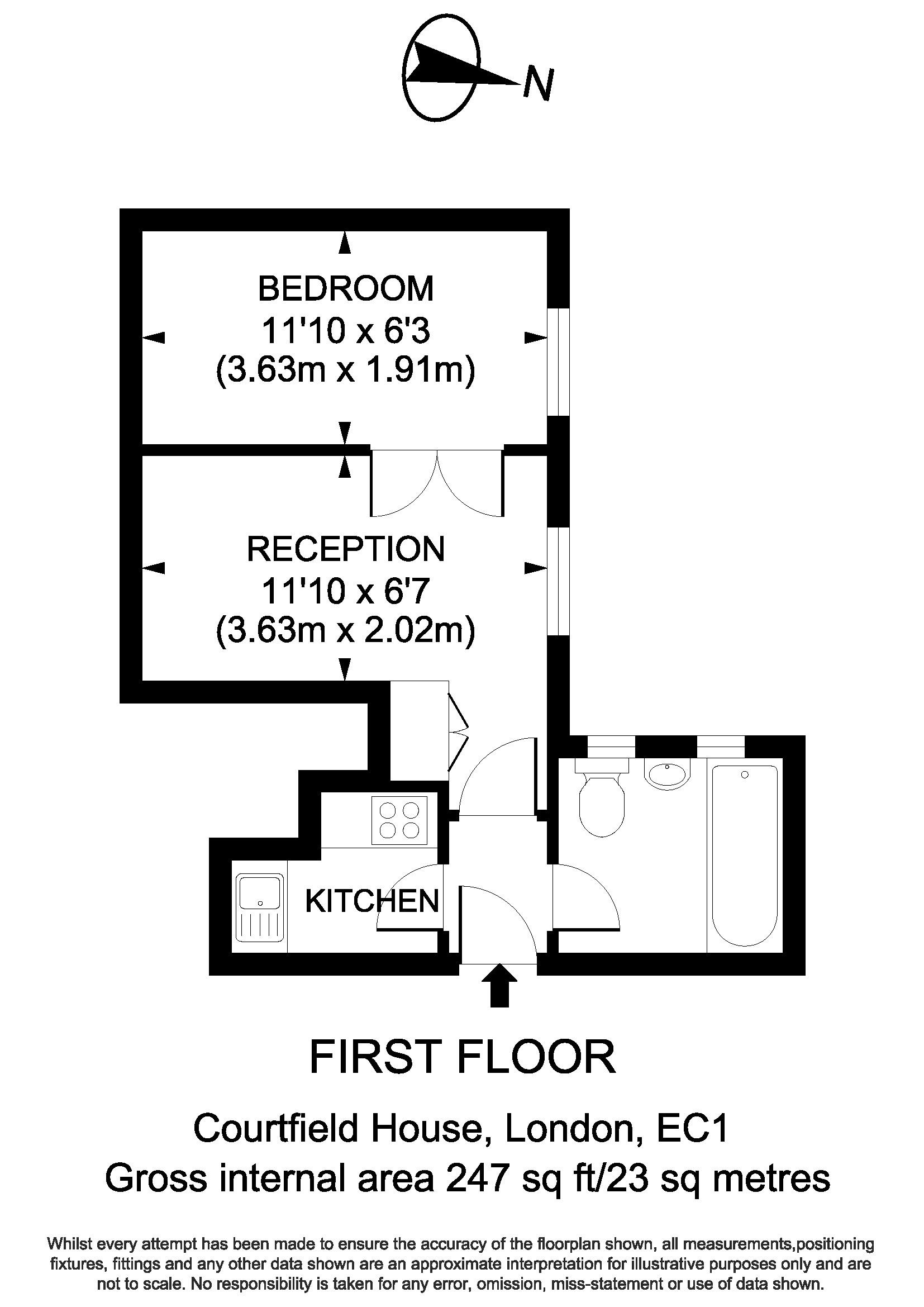 Floorplan - 3 Courtfield House